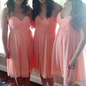 Donna Morgan coral peach bridesmaid dress size 4
